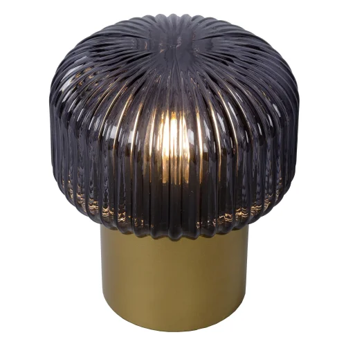 Настольная лампа Jany 78595/01/02 Lucide чёрная 1 лампа, основание матовое золото латунь металл в стиле современный винтаж  фото 3